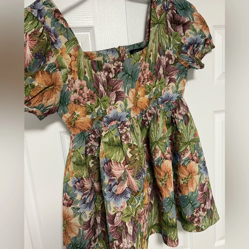 Cider vintage inspired floral mini dress size large - Picture 6 of 9